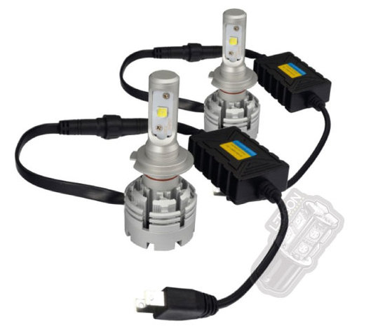 24 V LKW-Spezial-LED-Großbirne, 24 V, superheller Scheinwerfer, H1, H3, H7,  H4, Fern- und Nahlicht, integrierte Autobeleuchtung, ohne Modifikation