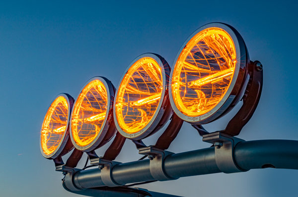 scheinwerfer strands orange leucht