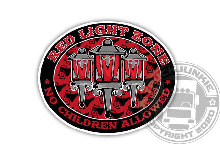 RED LIGHT ZONE - FULL PRINT STICKER