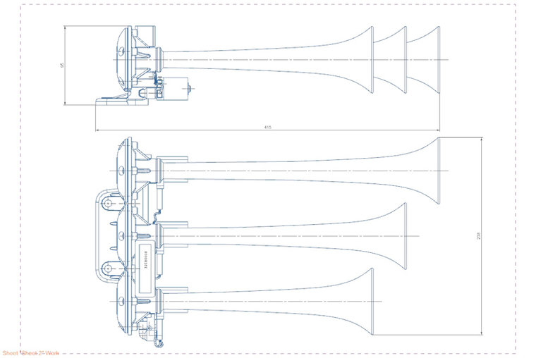 SEGER - 3 HORN ZUGHORN - 24V