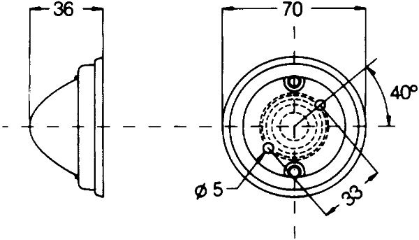 HELLA - R&Uuml;CKLAMPE ROT - &Oslash;70mm