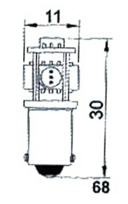 T4W BA9s WIT HIGH-POWER