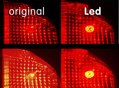 LED-LAMP ROT - 360  13 DIODE  P21/5W BAY15d