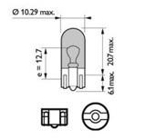 LED XENON DIODE 24V W5W PINPACk