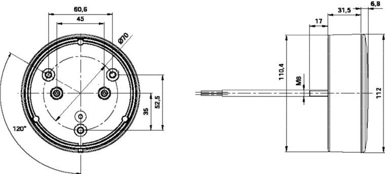 JOKON - LED RUNDES R&Uuml;CKLEUCHTE / R&Uuml;CKFAHRLEUCHTE / NEBELSCHLUSSLEUCHTE - 24V 