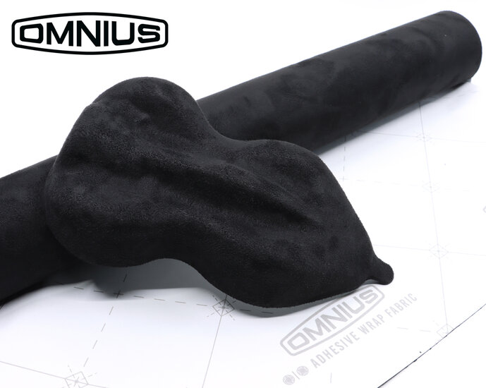 OMNIUS  - SELBSTKLEBENDES UMH&Uuml;LLUNGSGEWEBE - ALCANTARA-LOOK - SCHWARZ