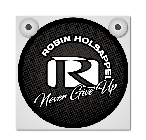 ROBIN HOLSAPPEL - NEVER GIVE UP - LEUCHTKASTEN DELUXE - LOSE FRONTPLATTE