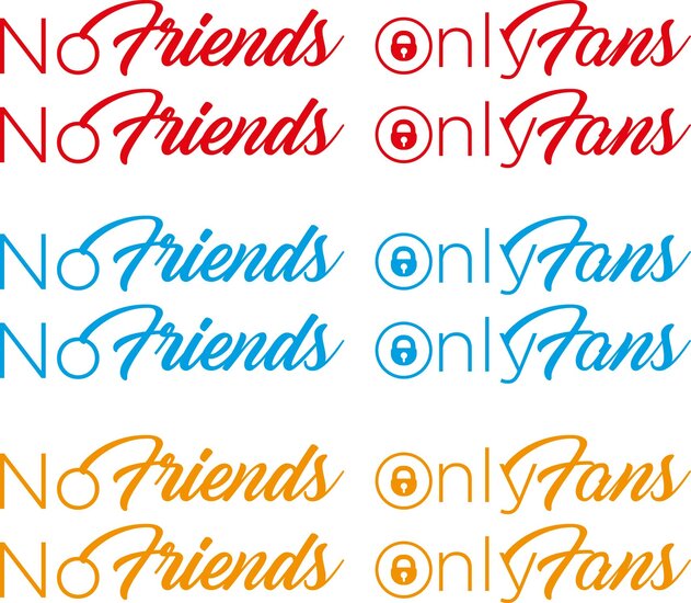 NO FRIENDS ONLY FANS - AUFKLEBER-SET