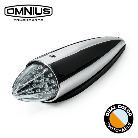 OMNIUS - TORPEDO-LAMPE LED - ZWEIFARBIG - ORANGE/WEISS