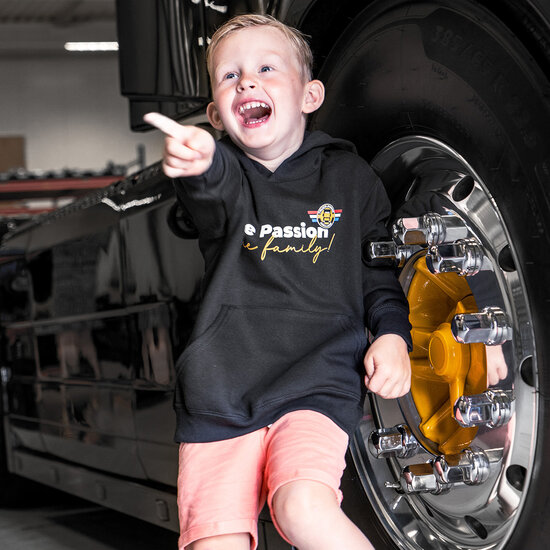 KIDS KAPUZENPULLOVER TRUCKJUNKIE ONE PASSION ONE FAMILY