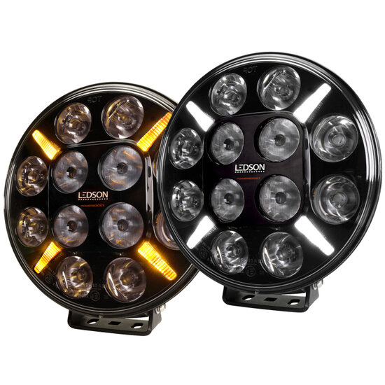 LEDSON Pollux9+ POWERBOOST - LED SCHEINWERFER MIT WEISSEM UND ORANGE POSITIONSLICHT - 120W