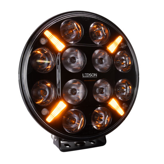 LEDSON - Pollux9+ STROBE - LED SCHEINWERFER MIT BLITZ - WEISS/ORANGE POSITIONSLICHT - 120W