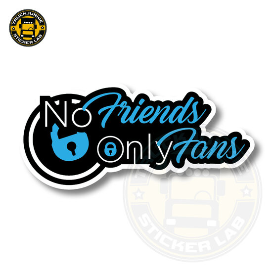 NO FRIENDS, ONLY FANS - FULL PRINT AUFKLEBER