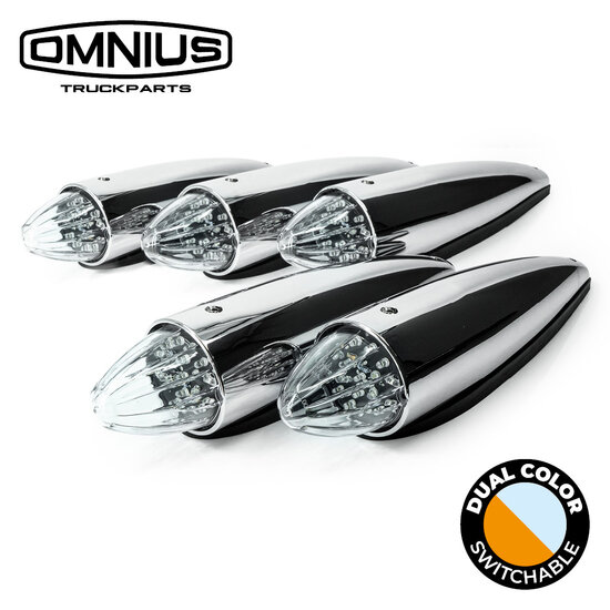 CRAZY DEAL 5X OMNIUS - TORPEDO-LAMPE LED - ZWEIFARBIG - ORANGE/WEISS