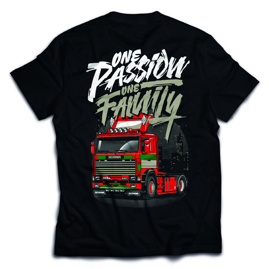 TRUCKJUNKIE ONE PASSION ONE FAMILY - LKW - GRAFFITY - T-SHIRT