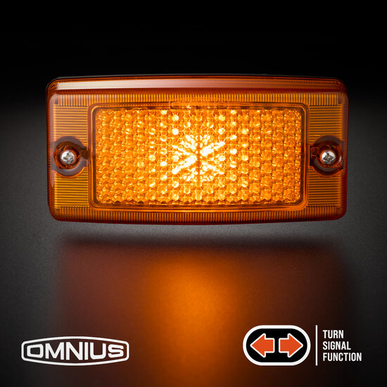 OMNIUS LED-SEITENMARKIERUNGSLEUCHTE &ndash; LED ORANGE / LINSE ORANGE - BLINKLICHT