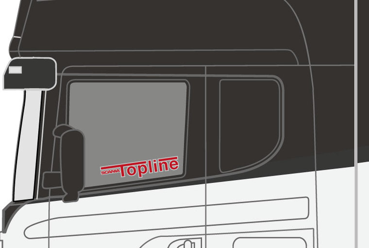 WINDOW STICKER SCANIA TOPLINE