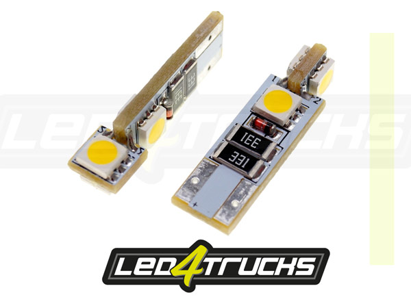 WARM WEISS - 4xSMD LED 24V - W3W / W5W