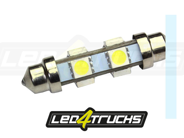 XENON WEISS - 6xSMD LED 24-28V - FESTOON 