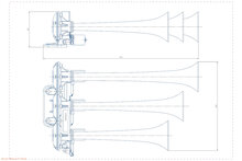 SEGER - 3 HORN ZUGHORN - 24V