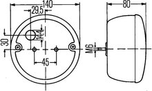 HELLA - R&Uuml;CKLICHT - 140 MM