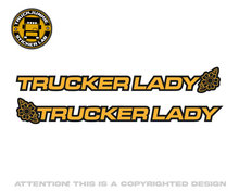 TRUCKER LADY STICKER RAAM VRACHTWAGEN