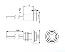 EINBAU - MINI LED SPOT - ROT - 24V - 5 ST&Uuml;CK - SCHWARZ