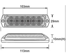 LEDSON - ORANJE FLITSER - 6 LED - ECE R65/R10, SAE J595