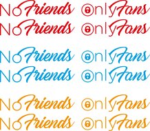 NO FRIENDS ONLY FANS - AUFKLEBER-SET