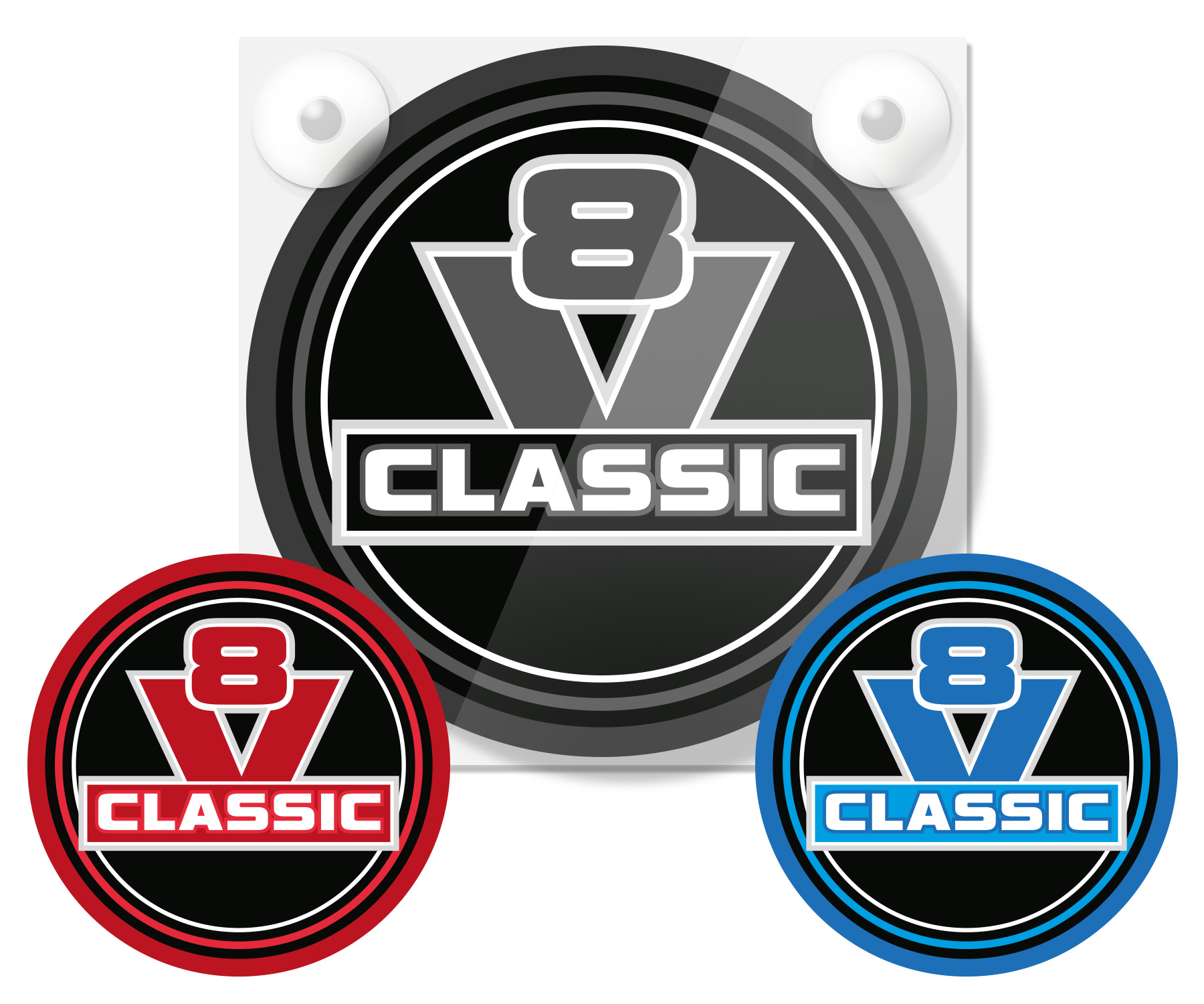 V8 CLASSIC - LEUCHTKASTEN DELUXE - FRONTPLATTENSET