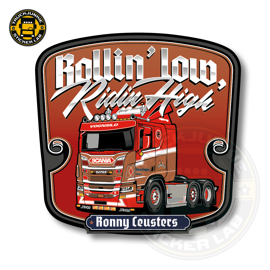 ROLLIN' LOW RONNY CEUSTERS - FULL PRINT AUFKLEBER