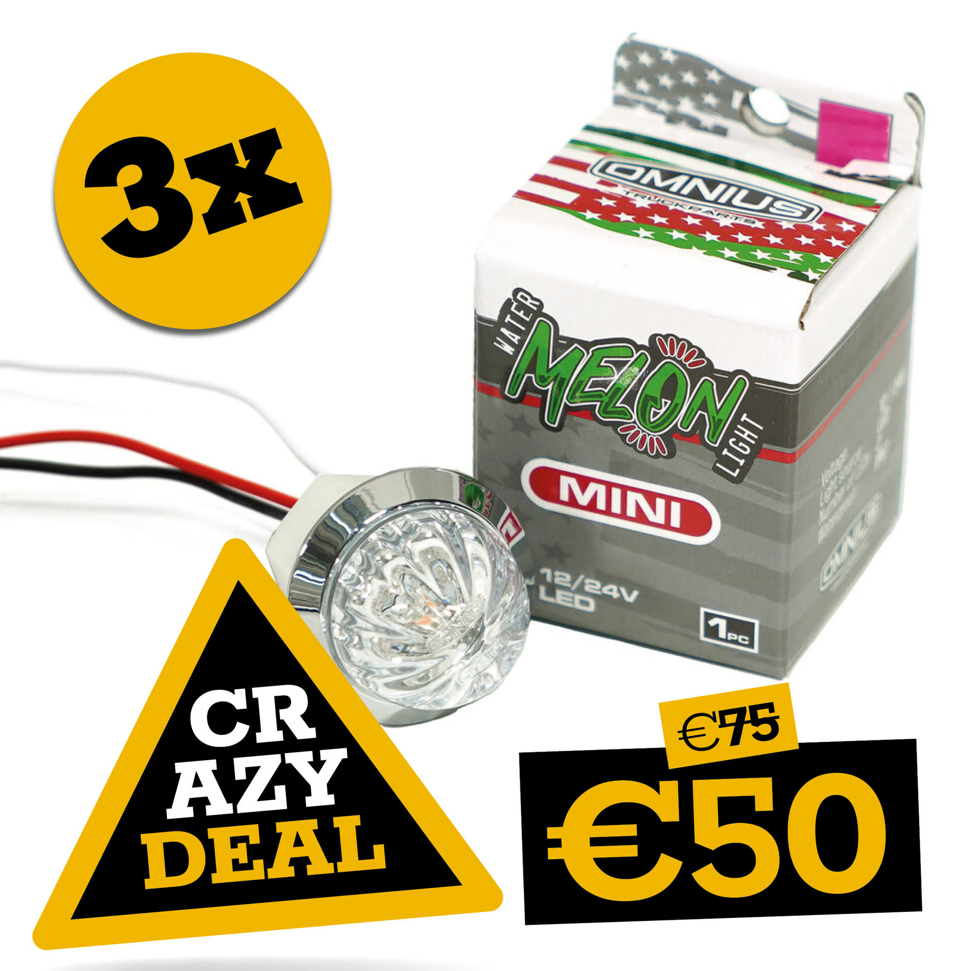 CRAZY DEAL - OMNIUS - MINI WASSERMELONE INNENLEUCHTE - ROSA