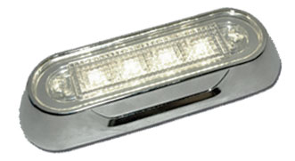 CHROM - MONTAGERAHMEN - C2-98 LED SEITENMAREKRUNGLEUCHT 12-24V